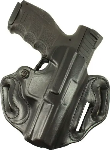 DeSantis Speed Scabbard Holster for Walther PPQ 4" - Black Leather, Right Handed OWB