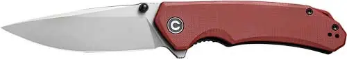 CIVIVI Brazen 3.46" Stonewashed Knife in Burgundy G10