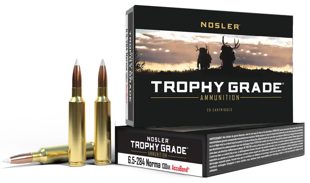 Nosler Trophy Grade 6.5x284 Norma 130gr AccuBond Ammo - 20 Rounds