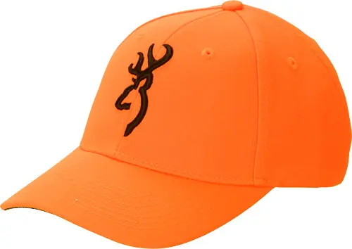 3-D Buck Mark Logo Adjustable Browning Cap in Safety Orange