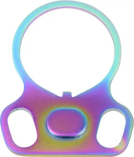 GUNTEC AR15 Ambidextrous Single Point Sling Adapter - Rainbow PVD Finish