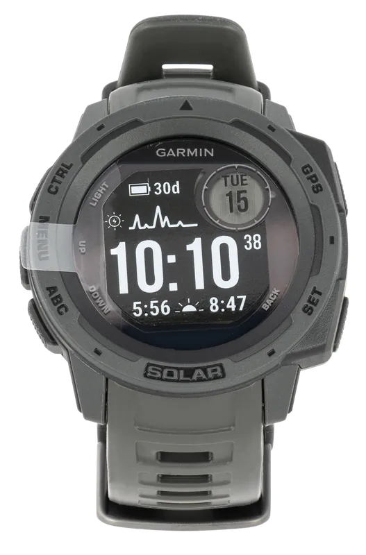 Garmin Instinct 45mm Solar Fitness Tracker - Graphite, iPhone/Android Compatible, GPS Enabled