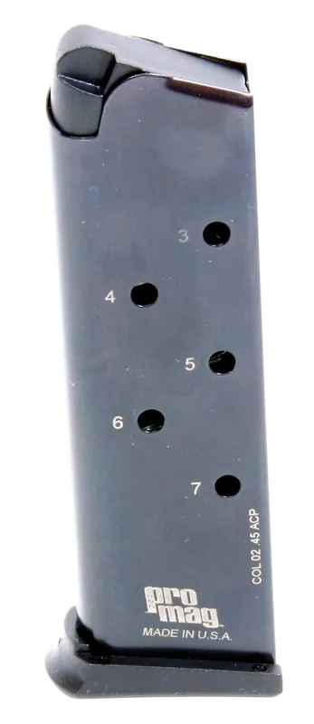 ProMag COL02 7-Round .45 ACP 1911 Government Magazine - Blued Steel