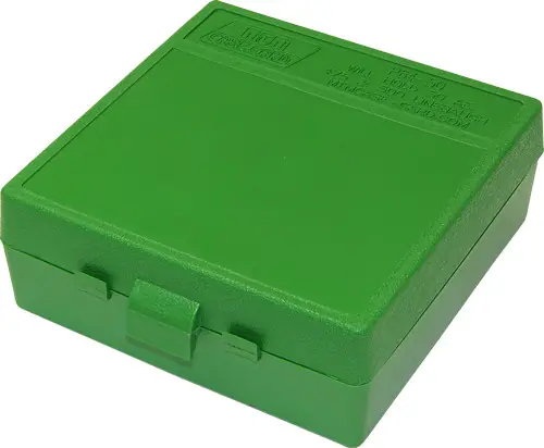 64-Round Flip Top Ammo Box for 50AE/50SW Mag - Green MTM
