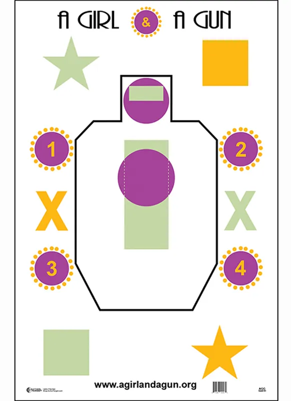 AGG100 IDPA Silhouette Paper Targets 23" x 35" Multi-Color (100 Pack)
