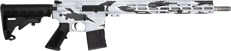 18" Stainless Steel Barrel AR15 in Snow Camo - .450 Bushmaster
