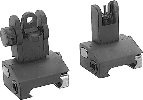 Polymer Sight Set Blackje Flip-Up Front and Rear