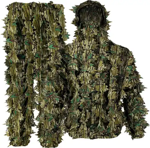 Mossy Oak Leafy Suit: Greenleaf L/XL Pants & Top Titan