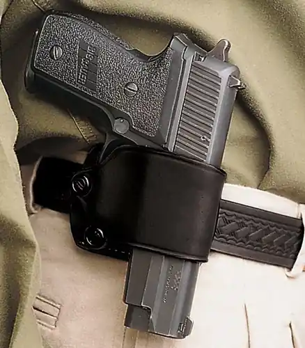 RH Leather Large SA Autos Black DeSantis Yaqui Slide Holster
