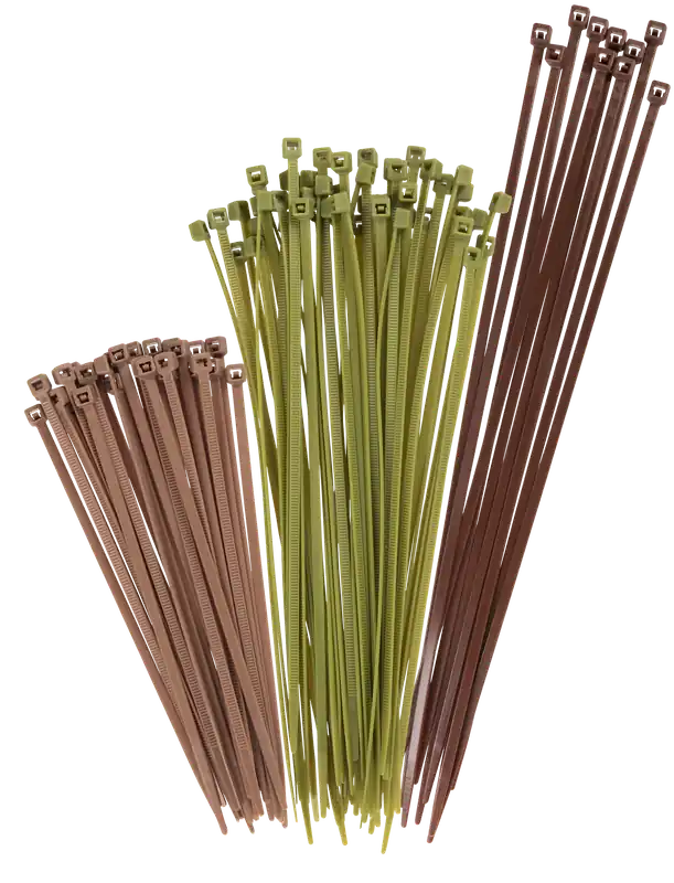 Vanish 15823 Nylon Hunting Blind Cable Ties - 100 Pack (Tan/Green/Brown)