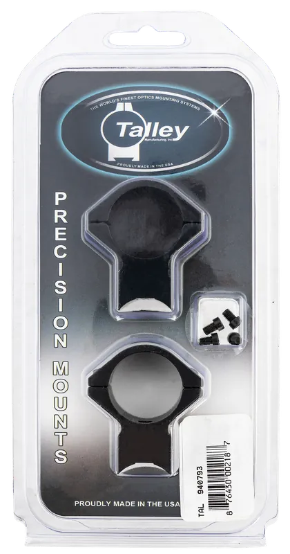 Talley 940793 Black Anodized Aluminum Scope Mount/Ring Combo for Savage 93R/B.Mag/Mark II - 1" Tube, Medium Rings, 0 MOA