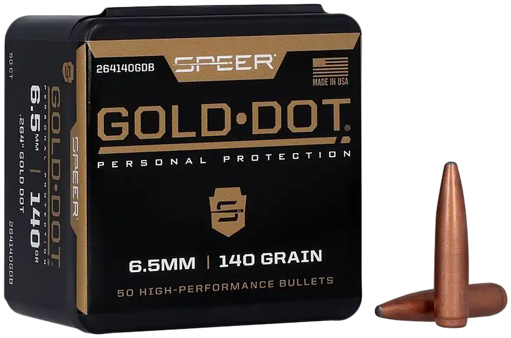 Speer Gold Dot 6.5mm .264 140 Grain Soft Point - Box of 50