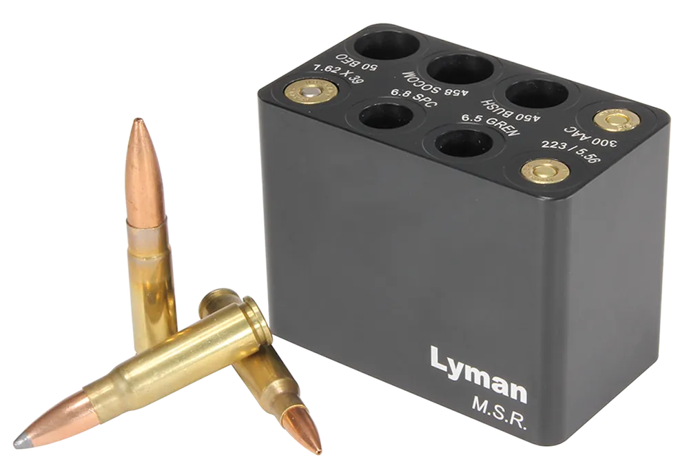 Lyman MSR Ammo Checker Block for Multi Rifle Firearms - Model 7833003, Black