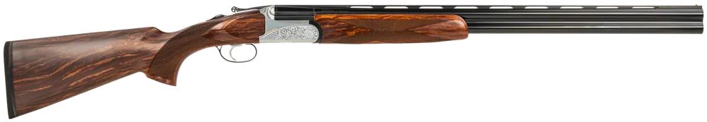 Fausti USA Caledon 12 Gauge Shotgun with Engraved Stainless Receiver and Wood Stock
