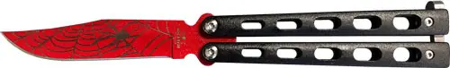 3" Widow Series Red/Black Bear & Son Butterfly Knife
