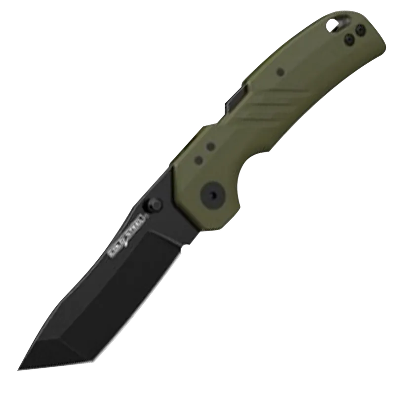 Cold Steel Engage 3" Tanto Folding Knife with OD Green Handle and Belt Clip