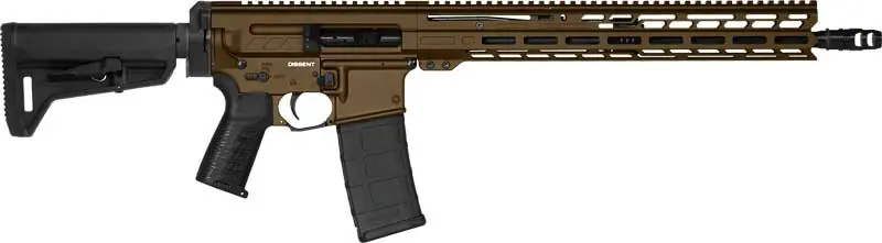 CMMG Dissent MK4 300 AAC Rifle with 16" Barrel and 30-Round Magazine, SL-K Adjustable Stock in Bronze