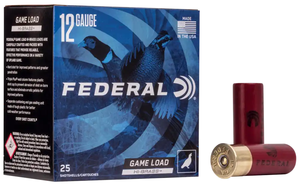 Federal H1265 Game-Shok 12 Gauge High Brass 2.75" 1 1/4oz #5 Shot - 25 Rounds Per Box, 10 Boxes Per Case