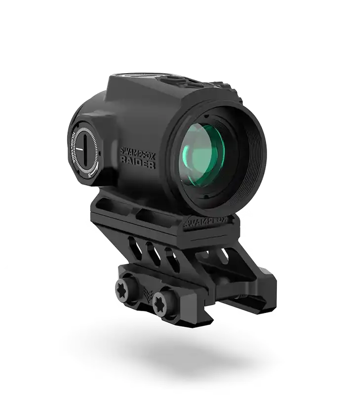 Swampfox Optics Raider Micro Prism 1x20mm 6 MOA Green Dot with Red Laser