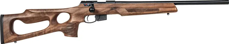 Anschutz 1761 HB 22LR 20" Blued/Walnut Thumbhole 2-Stage Trigger