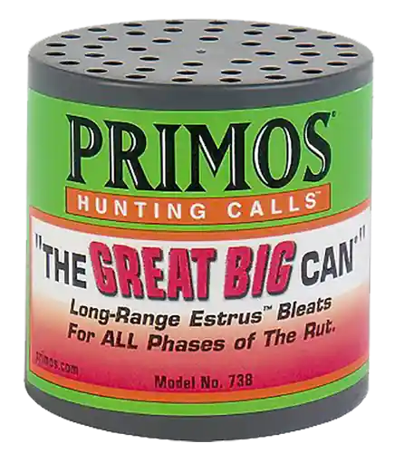 Primos 738 The Great Big Can Doe Bleat Deer Attractor - Green Plastic