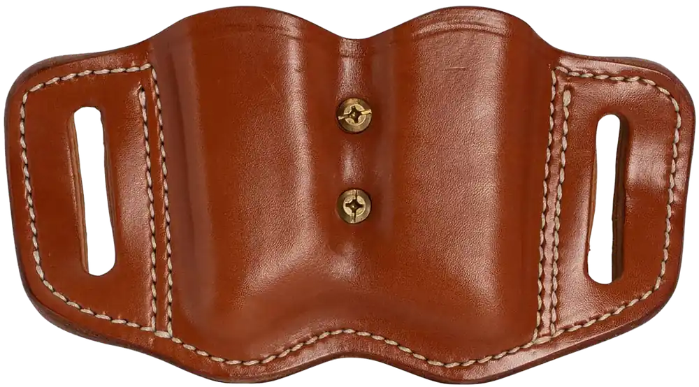 1791 Gunleather Double Mag Holster, Classic Brown Leather, Ambidextrous, Fits 1.50" Belts, Single Stack Compatible