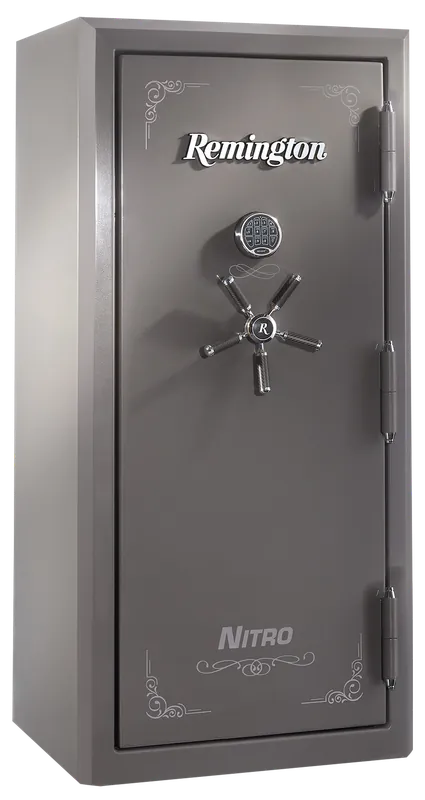 Seltzer Gray-Gloss Metallic Powder Coat Safe: Holds 26 + 6 - Sports Afield