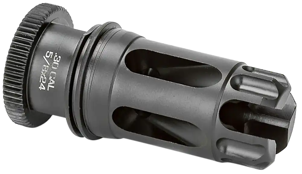Griffin Armament Dual-Lok Flash Compensator 30/7.62mm Black Nitride 5/8"x24 Threads
