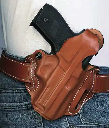 DeSantis Thumb Break Scabbard Holster for M&P Shield 9 EZ - Right Hand, Leather, Tan