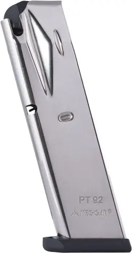 Taurus PT92 9mm Luger 10-Round Nickel Mec-Gar Magazine