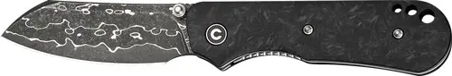 CIVIVI Crabby 2.7" Knife with Shredded Carbon Fiber Damascus Blade