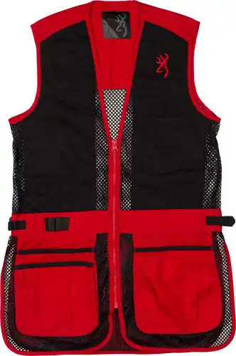 Youth Black/Red Browning Mesh Shooting Vest - Right Handed, Large
