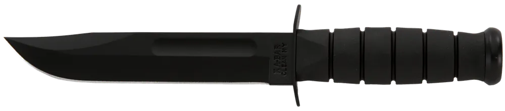 Ka-Bar 1211 7" Fixed Blade Knife with Black Kraton G Handle and Sheath