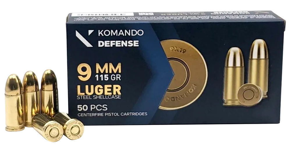 Dickinson LLC BRASS/STL 9mm 115gr Full Metal Jacket 50 Per Box/20 Case