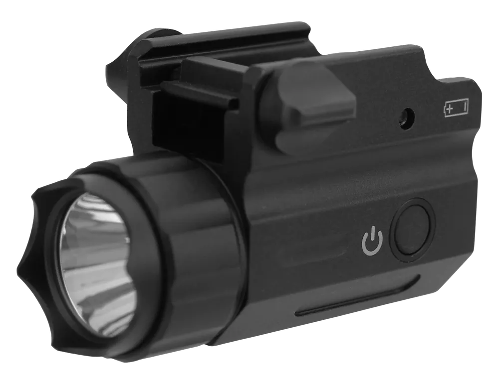 TacFire FLP360F 360 Lumen Full-Sized Pistol Flashlight with CREE LED - Black/White