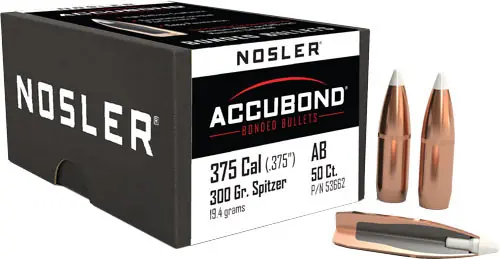 Nosler AccuBond 300GR .375 Caliber Bullets - 50 Count