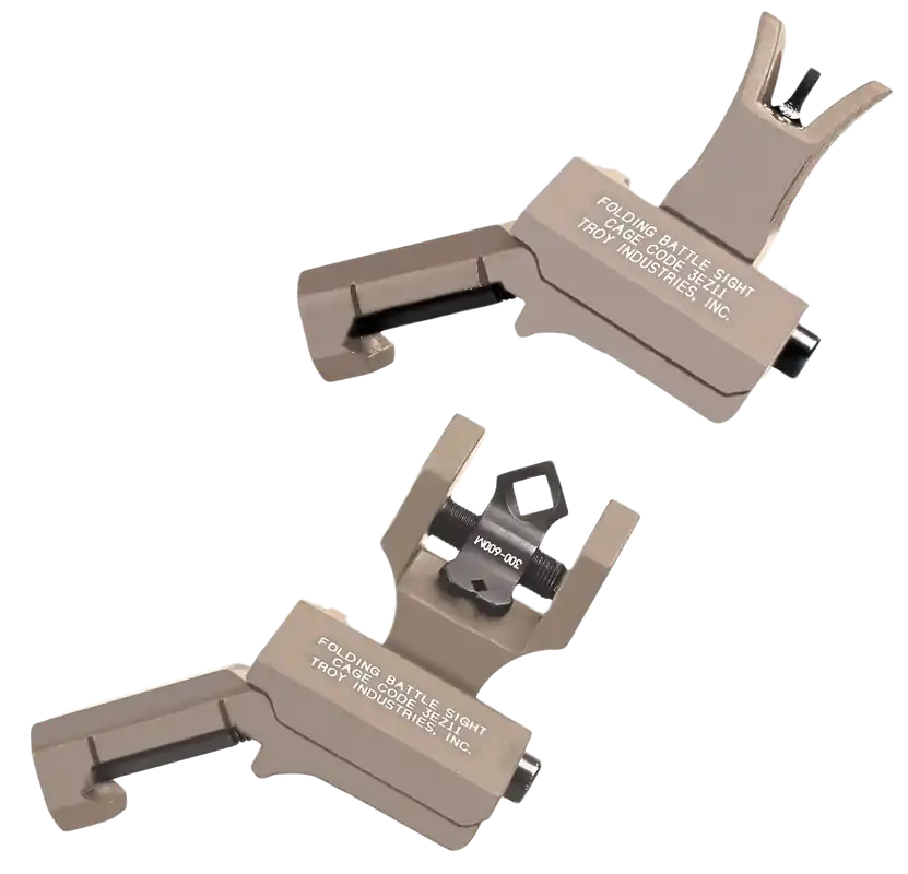 Troy Industries 45° Offset Battlesight Set - Flat Dark Earth Anodized
