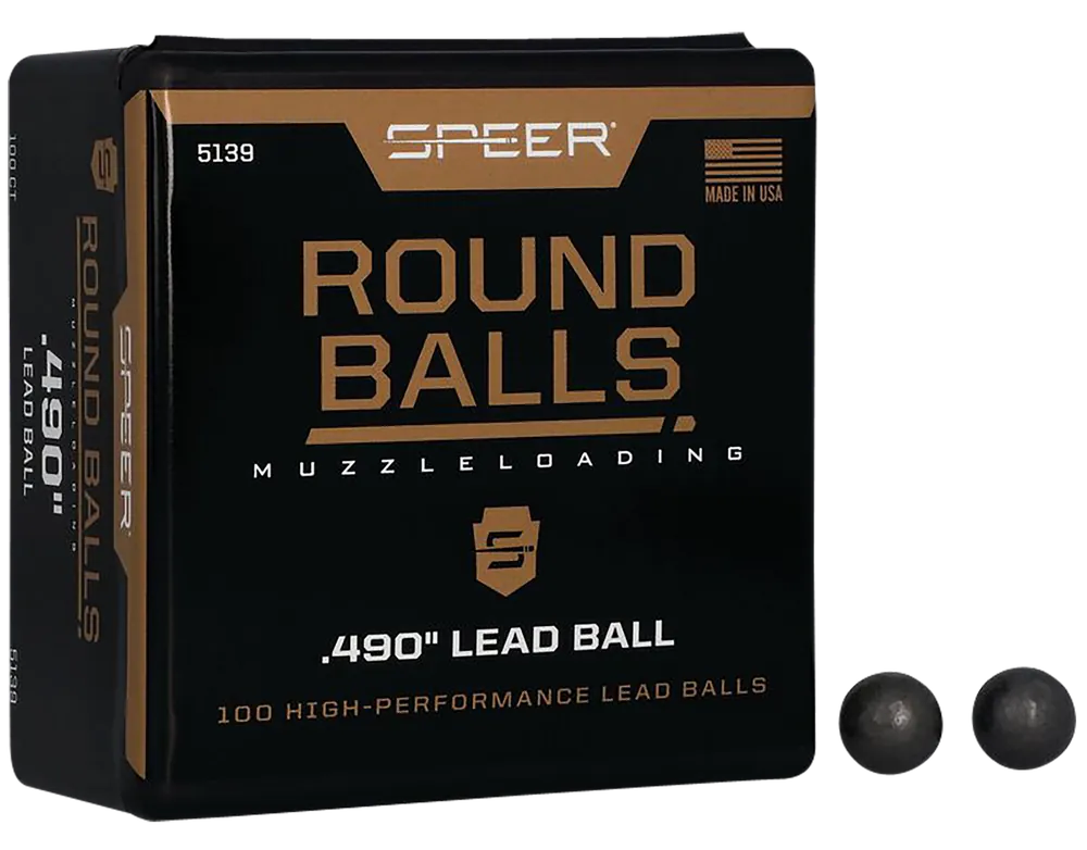 Speer 5139 50 Caliber 176gr Lead Balls - 100 Count Box (5 Case Pack)