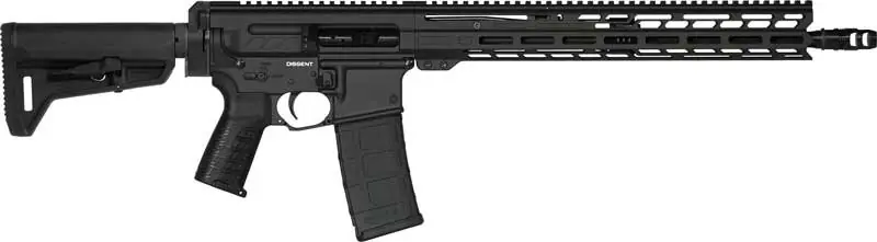 CMMG Dissent MK4 300AAC Rifle with 16" Barrel and 30RD SL-K Adjustable Stock - Black