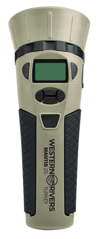 Western Rivers Mantis Electronic Turkey Call with 25 Sounds and Lanyard, Tan