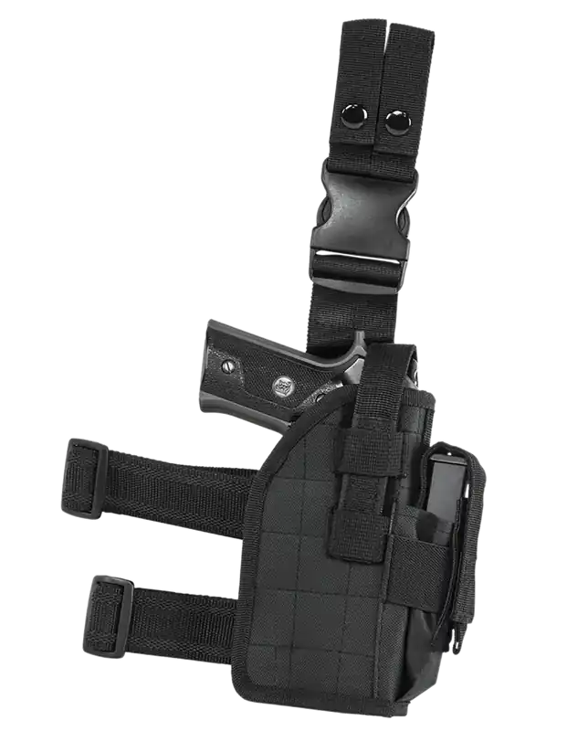 NcStar CVDLHOL2954B Black Drop Leg Holster for Full and Compact Semi-Auto, Right Handed