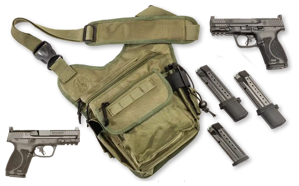 Smith & Wesson M&P M2.0 Compact Bug Out Bundle 9mm Luger - Black, Optic Cut Slide, Includes Bug Out Bag