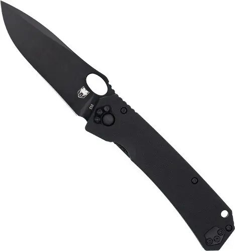CobraTec Raven 3.25" Folding Knife with Black D2 Steel and Lanyard Hole