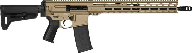 CMMG Dissent MK4 300AAC Rifle with 16" Barrel and 30RD SL-K Adjustable Stock in Tan
