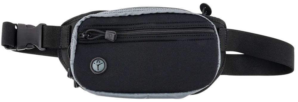 Galco Fastrax PAC Waistpack for Sub-Compact Pistols - Black/Gray Neoprene, Fits Diamondback DB, S&W M&P Shield Plus, Glock 26 Gen3-5, Ambidextrous, Belt Up to 50"
