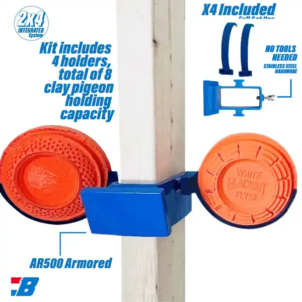 2x4Bash Steel Target Stand with Clay Pigeon Holder