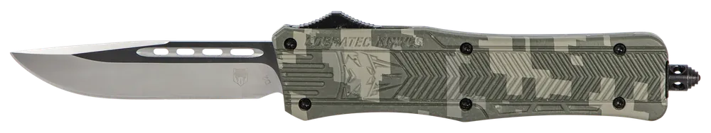 CobraTec CTK-1 Medium OTF Knife with D2 Steel Blade and DigiCamo Handle