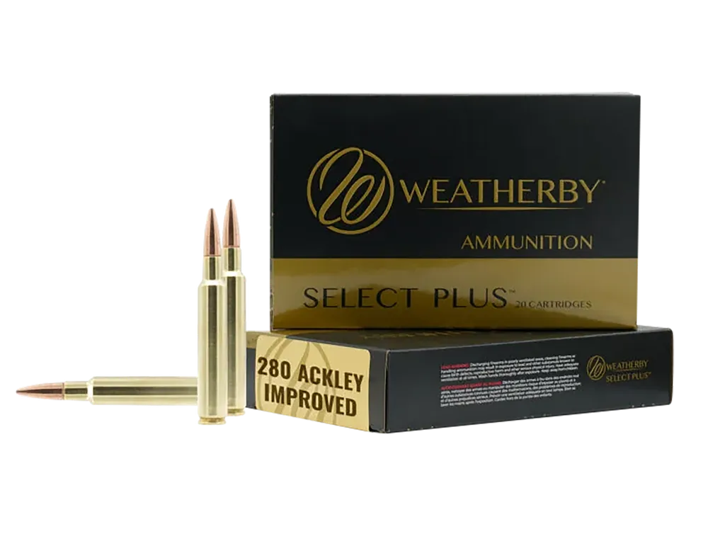 Weatherby 280 Ackley 168gr Ammunition - 20 Rounds per Box