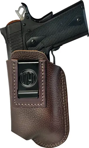 IWB Holster for Glock 17, Brown Leather, Left-Handed, Fair Chase Deer Hide