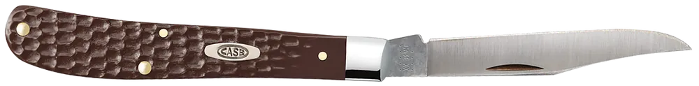 Case 00135 Trapper Slimline Folding Knife with Brown Jigged Handle